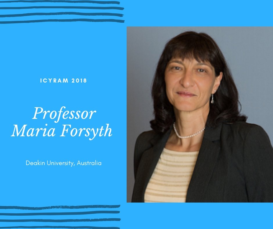 icyram2018's tweet photo. #9DAYSTOGO We are excited to welcome @professormaria as one of our keynote speakers at #ICYRAM2018 Visit our website for more information and how to register https://t.co/GHvbPAycuy #ADELAIDE #CONFERENCE #ADVANCEDMATERIALS https://t.co/WY4P1rHE7i