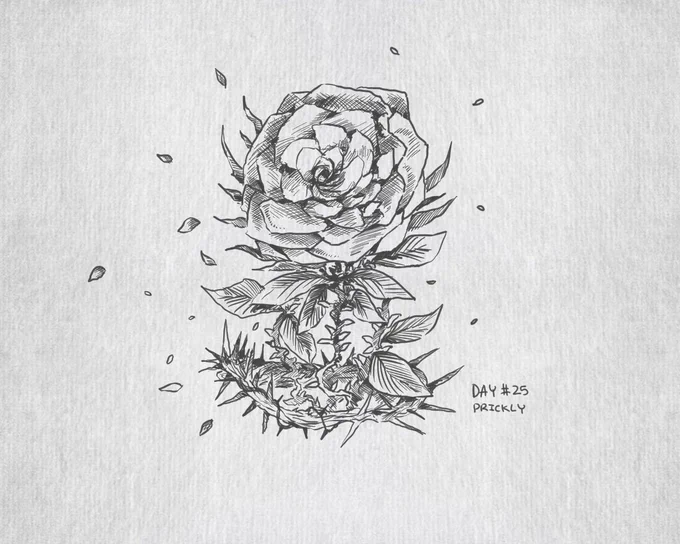 #inktober Day 25, Prickly 