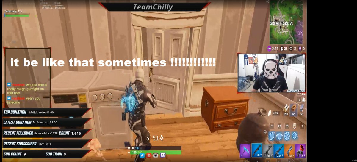 TeamChilly's tweet photo. @shineyzygarde @Frutiness #Fortnitemares #skulltropper #Memes #twitch I don't know the guys twitter I would had tag him if I did lol https://t.co/B5ogB05VnV