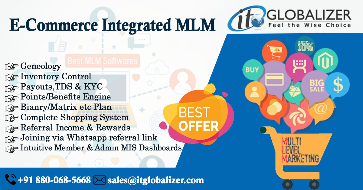 itglobalizer's tweet photo. #ITGlobalizer is one of the best #MLM #software #solutions available in the #MultiLevelMarketing world to manage, control and organize a network marketing business. ITGlobalizer MLM program lets the admin configure custom pay plans and compensation rules. https://t.co/uwGFH9AVZG