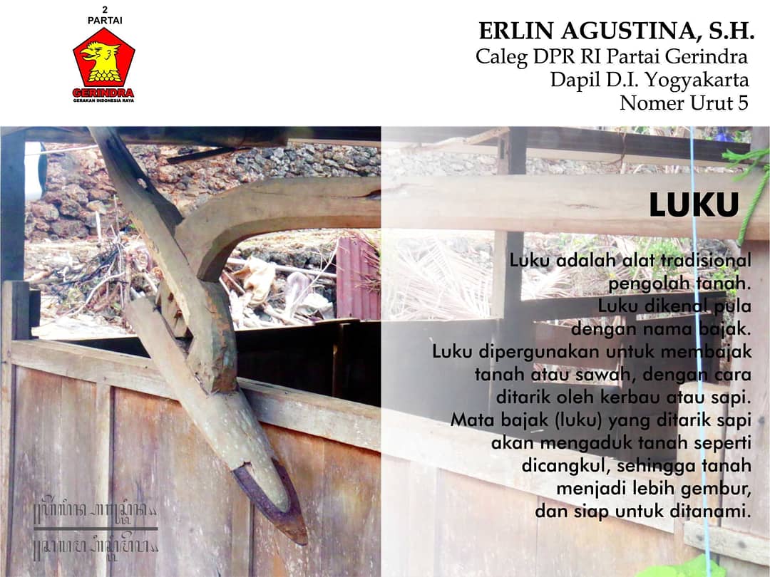 Erlin_Agustina5's tweet photo. Membajak lahan sawah mengunakan alat tradisional.

#luku #ngluku #alattradisional #petani #petanijogja #jogjaistimewa #yogyakarta #bantul #gunungkidul #sleman #kulonprogo #erlinagustina #calegdpr #calegdiy #calegjogja #caleggerindra #nomor5 #gerindra #salamistimewa #salamsatujiwa https://t.co/OHHrpibJQn