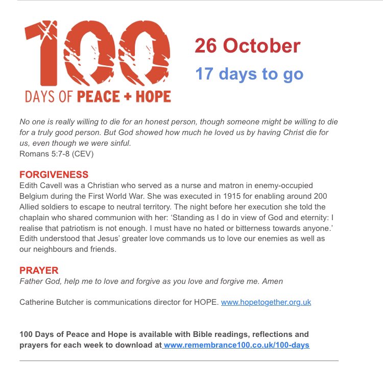 Remembrance_100's tweet photo. #Remembrance100 #prayer #peace #prayerforpeace #prayeragainstviolence #reconciliation #hope #WW1 @CathButcher @HOPEtogether 
Find out more at https://t.co/BrtcUFiFXg https://t.co/YHhkTTvdne