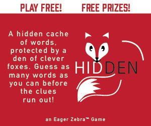 RebaFrenchBT's tweet photo. ♨️ A #hidden cache of words, protected by den of clever foxes. Guss as many word as you can before clues run out! 

PLAY NOW ⏩ https://t.co/BrmVvW0Aud

#OnlineGaming #PlayingNow #win #freebies #MobileGame #Giveaway #Gaming #playinggames #amazing #FridayMotivation #online #games https://t.co/hrOsf56qzW