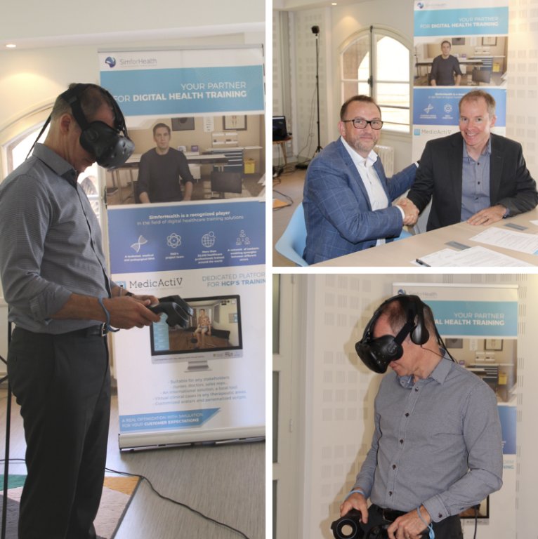 jeromeleleu's tweet photo. We are proud to announce a new partnership with a Canadian University. @queensu has partnered with #VirtualReality innovators @SimforHealth and @htcvive to build Canada’s first medical virtual reality training centre. #hcsmeufr #VR #Simulation #HTCvive 
📌 https://t.co/zwRFj98bpY https://t.co/R5LAYOlftI