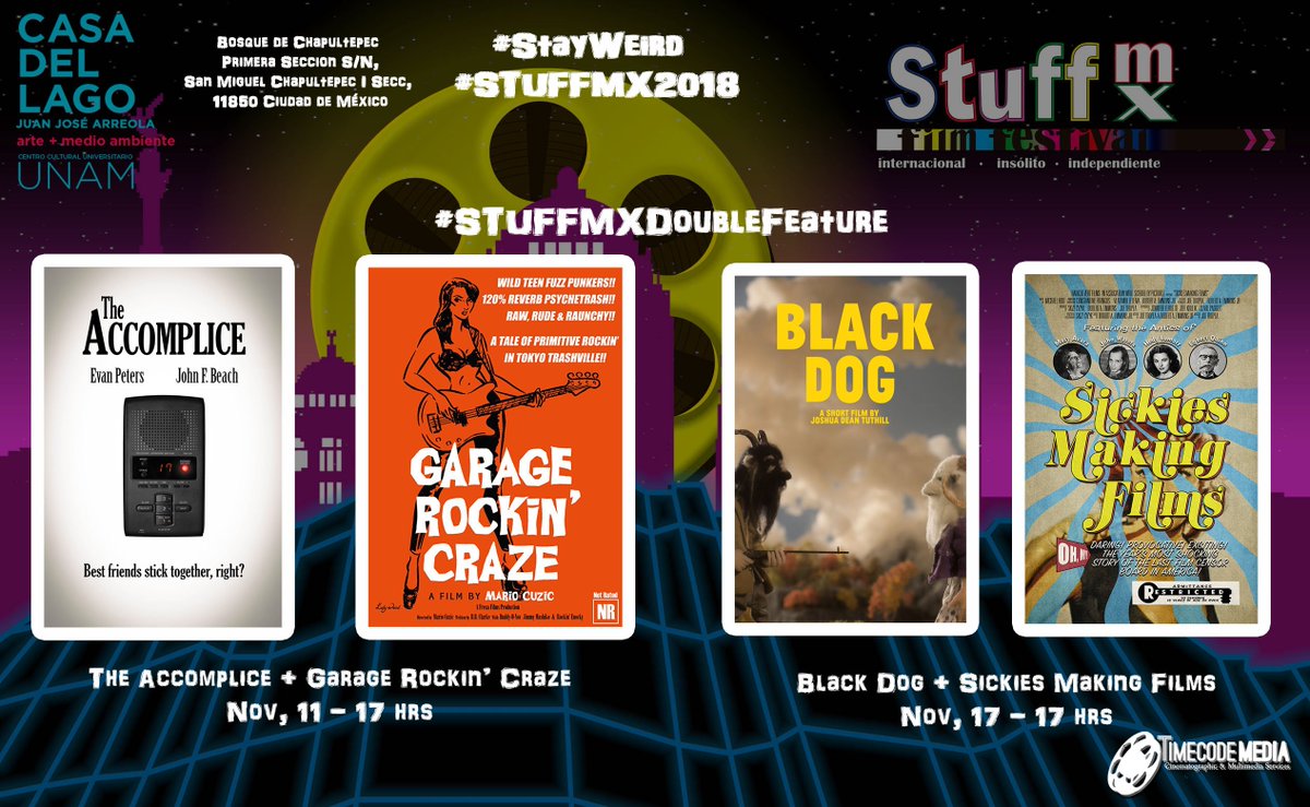 STUFFMXFilmFest's tweet photo. #STUFFMX2018 en @CasadelLago #StayWeird https://t.co/AGJP4boi8L