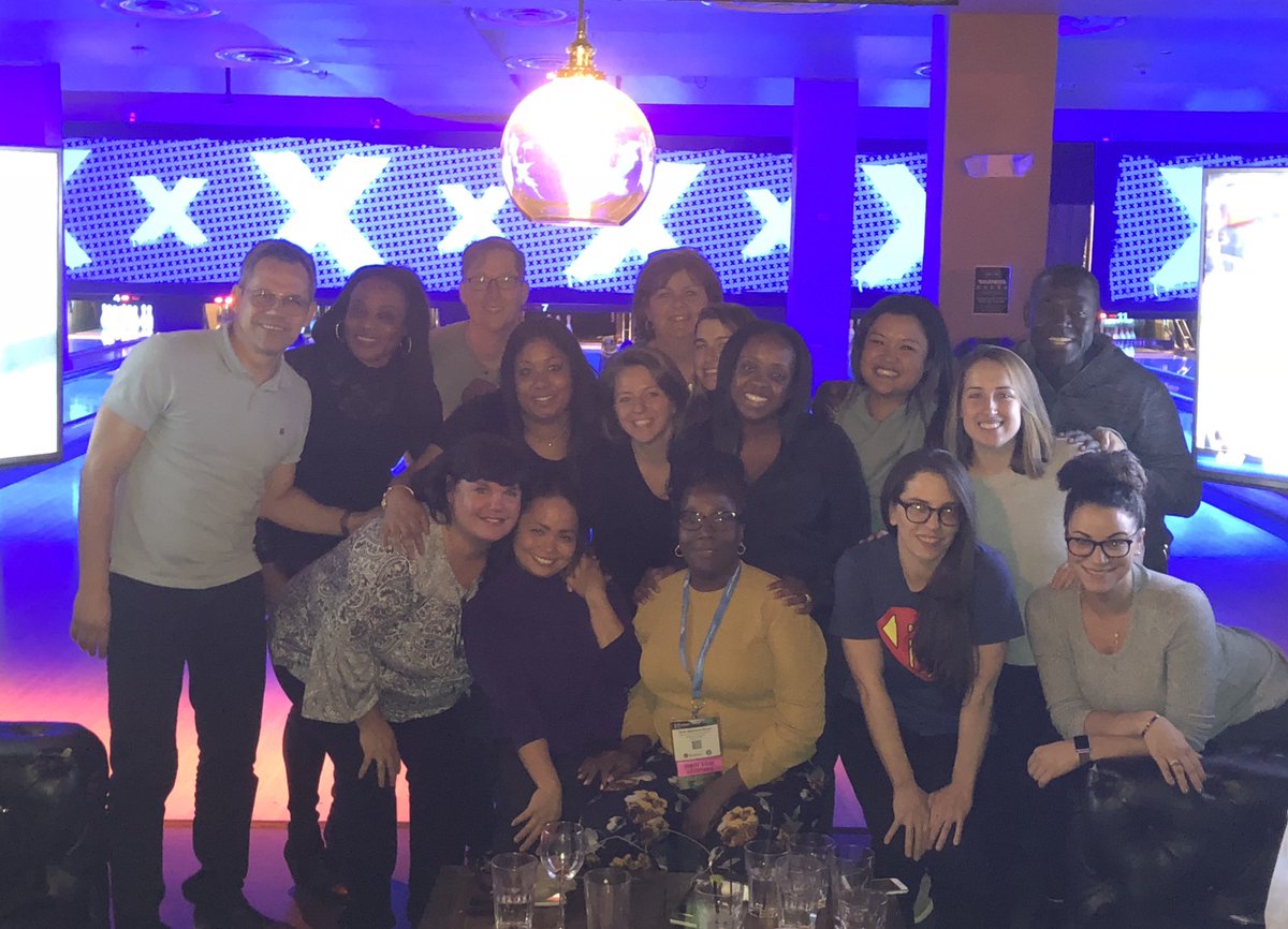 Homey_RN's tweet photo. An epic bowling battle π³ #learnhard #playhard #magneteers #magcon18 @NYPBrooklyn @ErnestoPMir @peggychen https://t.co/v0byruWNj3