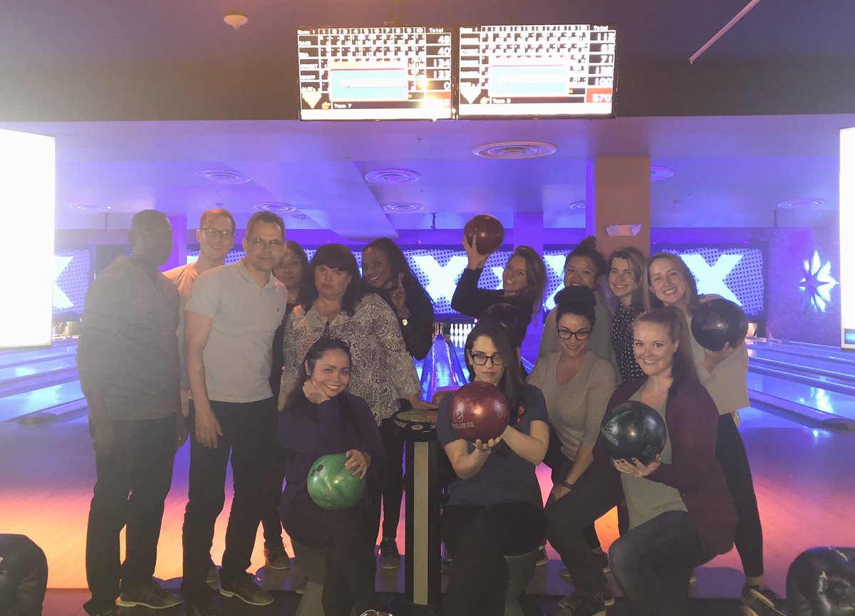 Homey_RN's tweet photo. An epic bowling battle π³ #learnhard #playhard #magneteers #magcon18 @NYPBrooklyn @ErnestoPMir @peggychen https://t.co/v0byruWNj3