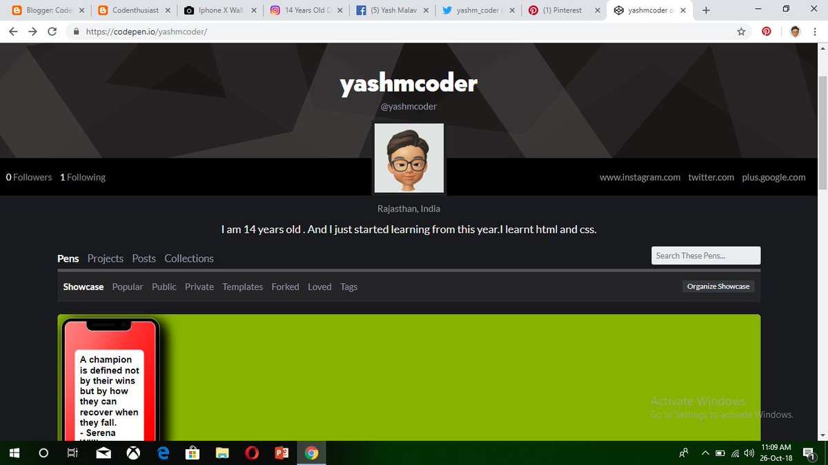 CoderYashm's tweet photo. https://t.co/DgOwaM24fn
#check_me_out on #codepen. I made many things using #html and #css only. https://t.co/8uGj6Rw7FQ