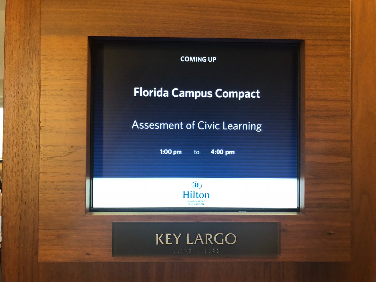 Welever_EN's tweet photo. Great topics, great conversations taking place at the Florida Campus Compact 2018 Professional Development Conference.
#WeleverUSA #FLCC2018 #Miami #WeleverData #WeleverApp #WeleverINEducation #WeleverInnovation #WeleverUSAColleges #WeleverUSAUniversities @FLCampusCompact https://t.co/IycauVRxCG