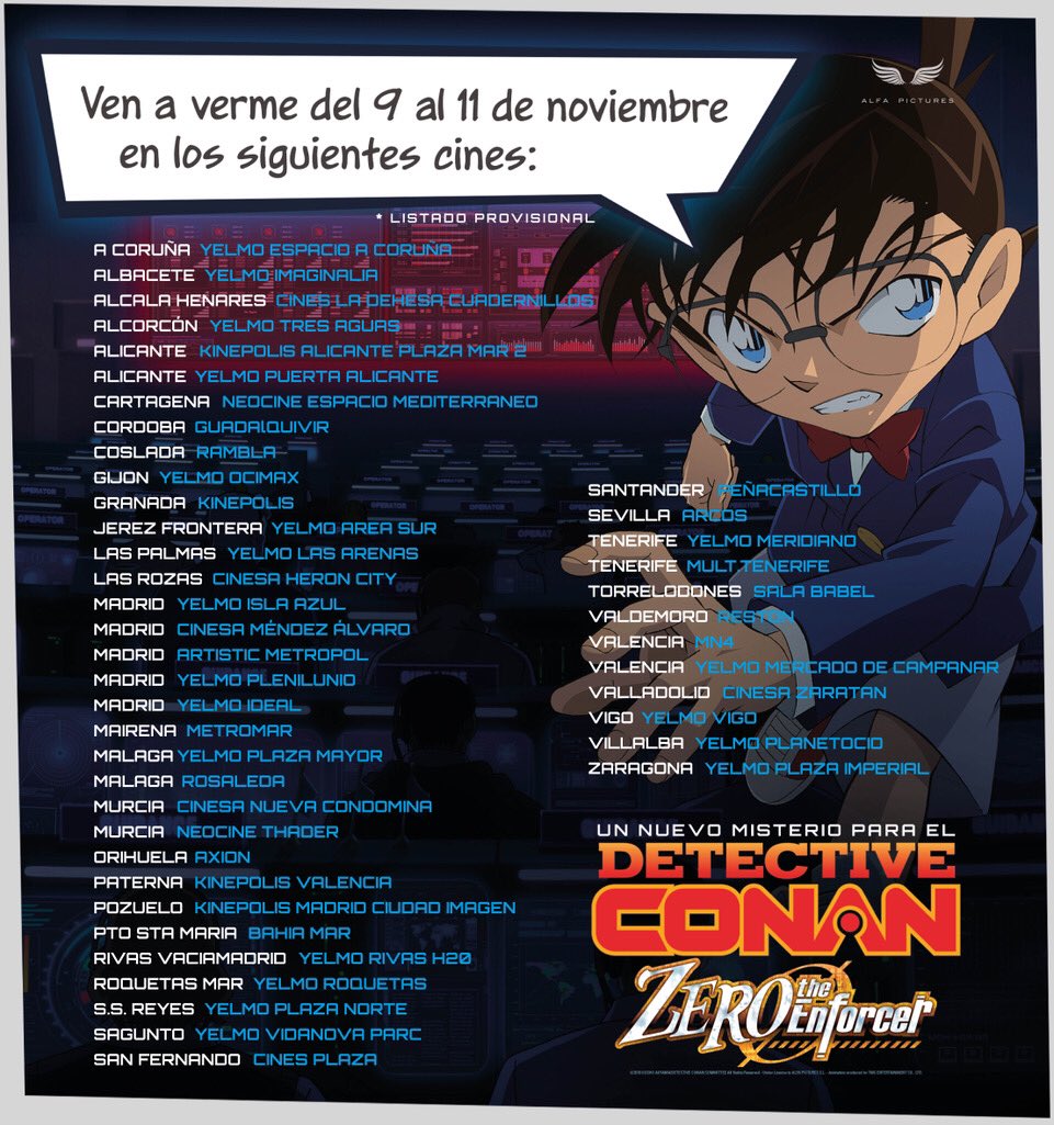 Alfa Pictures anuncia el estreno en cines de Detective Conan: El Caso de Zero Dqad1UsX0AIH_iT