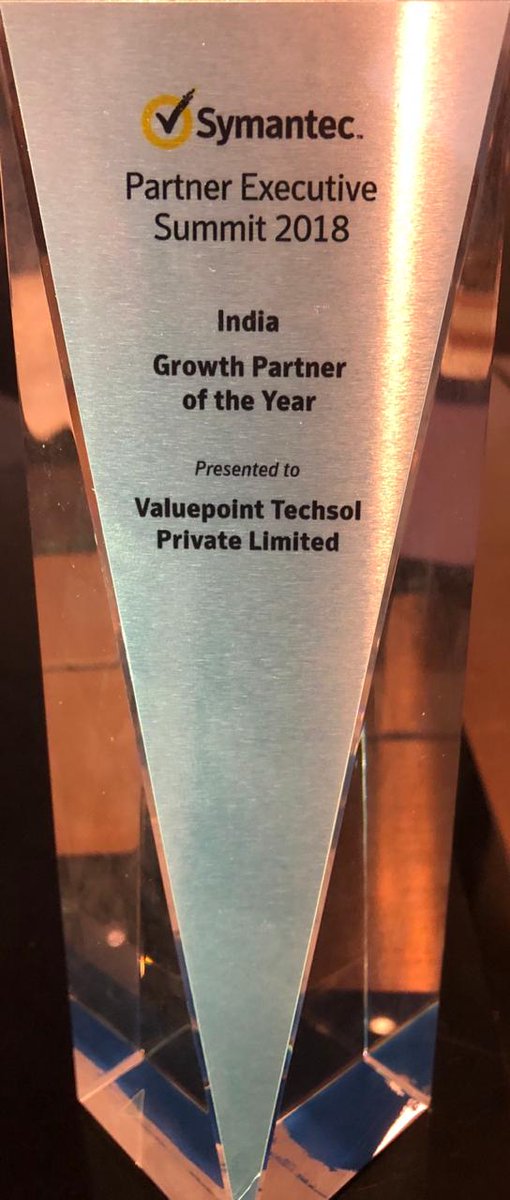 VPTECHSOL's tweet photo. #vptechsol #AwardofExcellence  #vpts2018 #award #shares #CybersecurityIntegartor We are delighted to share our happiness with you for being awarded #RegionalGrowthPartneroftheyearINDIA”
#symantecsecurity #PartnerExecutiveSummit2018 https://t.co/ngF5GLoksS