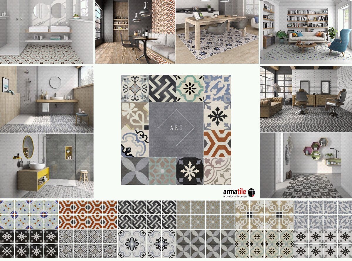 armatile's tweet photo. Beautiful! Encaustic style porcelain #tiles create visually attractive designs for residential & commercial #projects. 'Art' by #Armatile offers so much variety of design & colour it is the perfect choice #Armagh #Belfast #Newry #SlipResistant #Hospitality #homedecor https://t.co/WIQjaTwuog