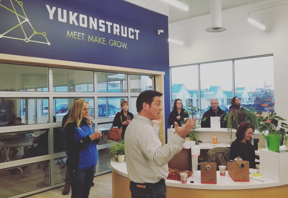StephVandeputte's tweet photo. Thanks @yukonstruct @lumelstudios @YTChamber for the excellent tour this morning. Going back to @OurYellowknife inspired #oppsnorth #learnsomethingnew https://t.co/fjpUNIsGac