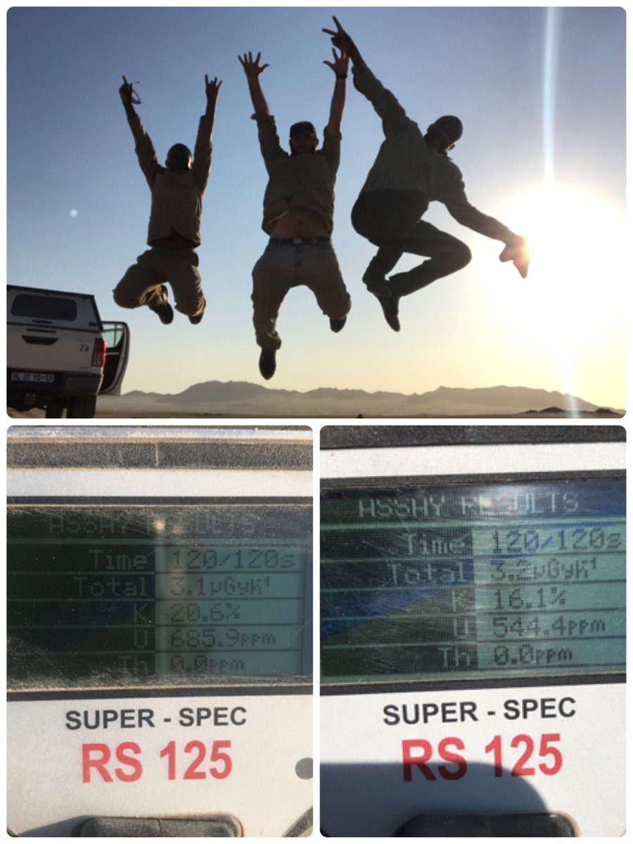 _CobraResources's tweet photo. The end of an incredible 3 weeks mapping saw the return of some outstanding results including 686ppm &amp; 544ppm #Uranium and amazingly on the same site 1.7 &amp; 1.3 g/t #gold! Taken from grab samples at surface. Drill targets identified and time to progress. Loving #Namibia!! https://t.co/KaJJhg6ryQ