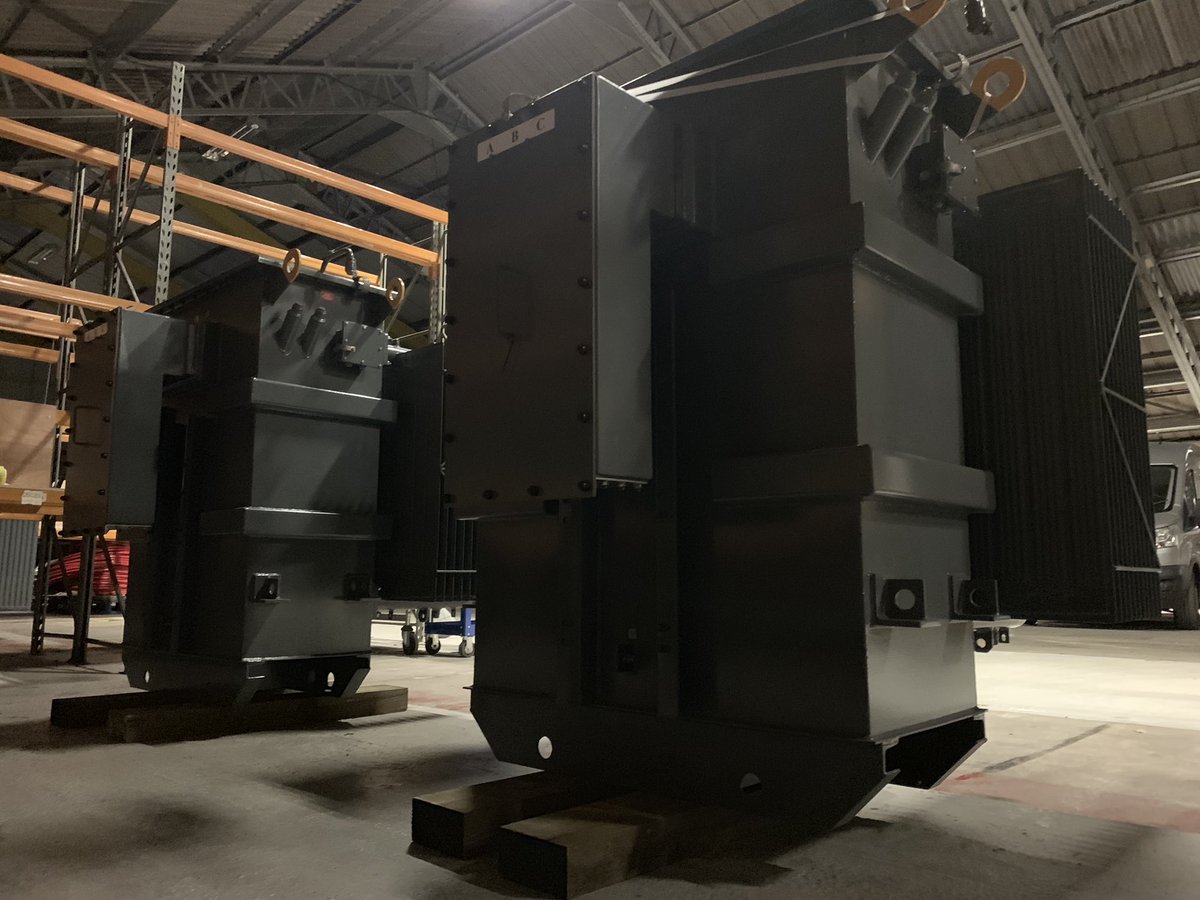 #hvtransformer #johnsonphillips 1000kVA’s read for #installation this weekend #automotive tier1