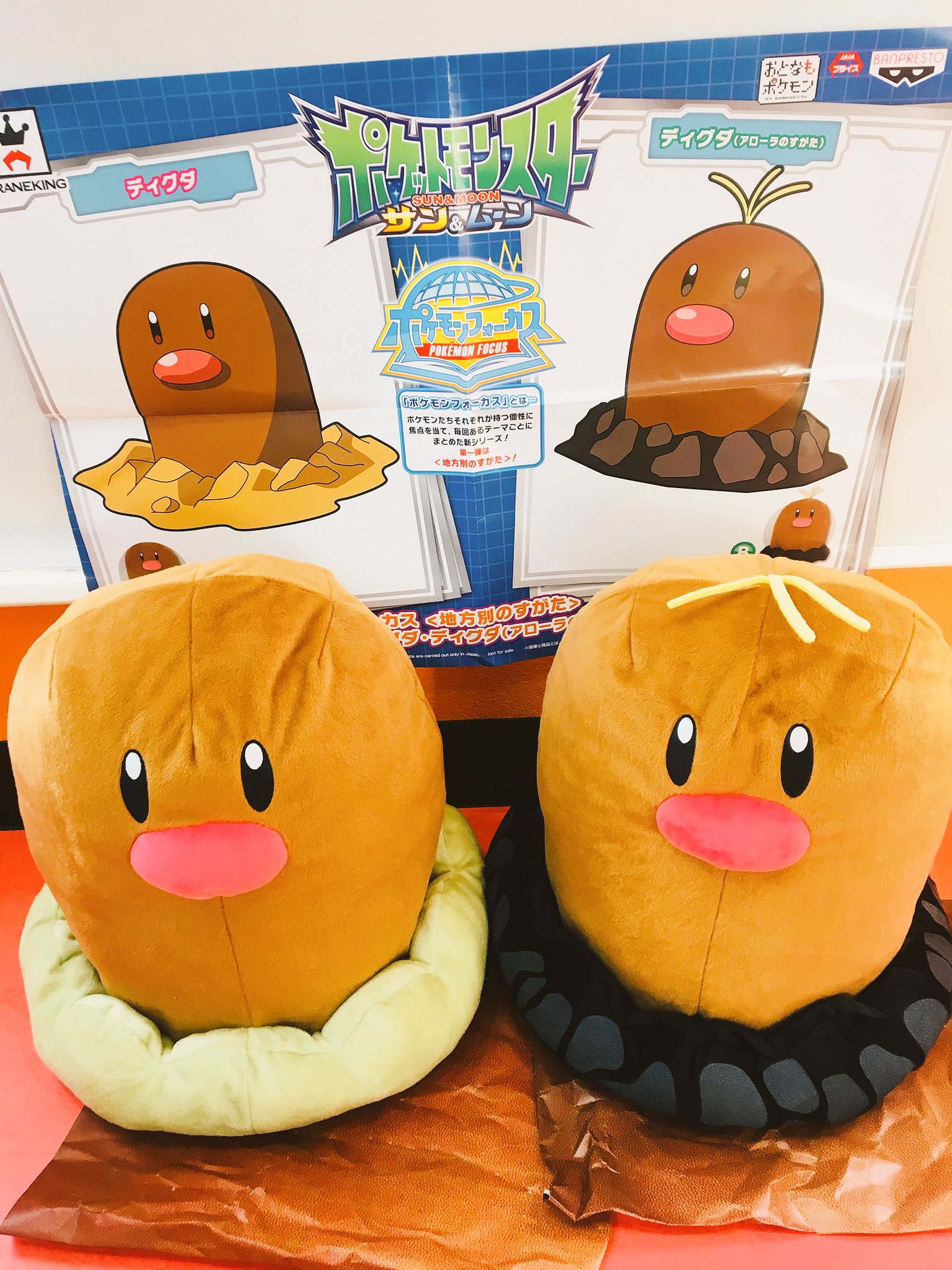 セガ旭 Twitterren 景品入荷情報 ポケモンフォーカス 地方別のすがた めちゃでかディグダ ディグダ アローラのすがた ぬいぐるみ でっかいぬいぐるみ ロコン ロコン アローラのすがた 入荷しました ぜひ ゲットしてください セガ旭