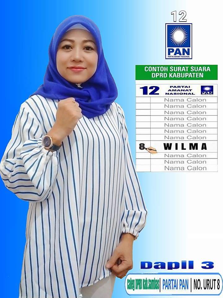 puan2282's tweet photo. W I L M A
Calon Anggota DPRD Kab.Sambas
Dapil 3
Nomor Urut 8
@Pan_Sambas @Official_PAN @Official_BMPAN @GunturPmk
#PilihPAN
#BantuWilma
#CoblosWilma
#NomorUrut8 https://t.co/eh4X4wso99