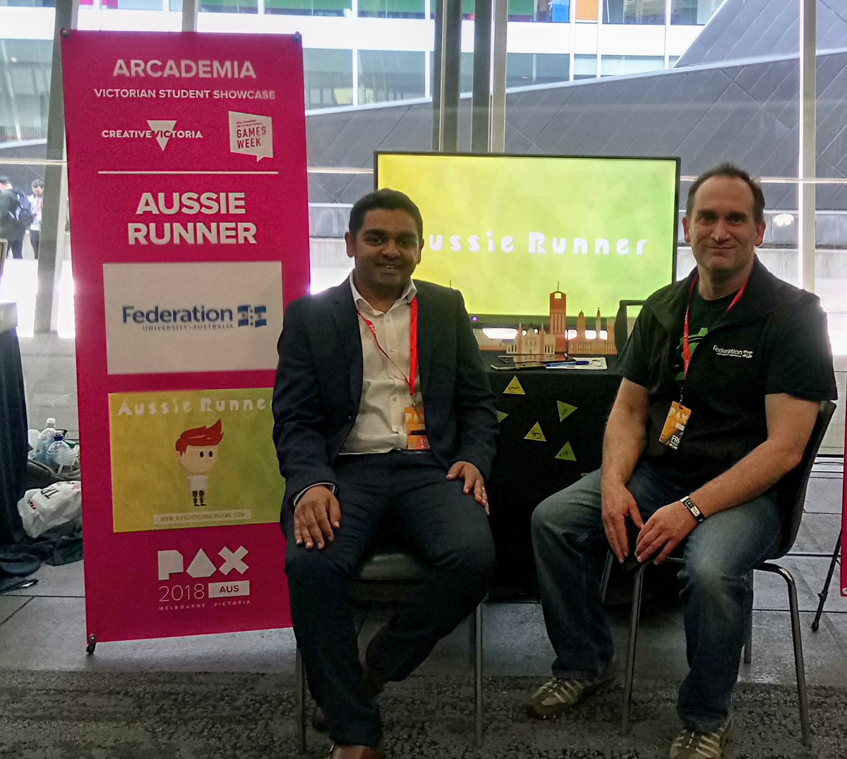 FedUni at PAX! Australia's most innovative university showing the G8 and the world how to achieve. <a href="/FedUni_STEM/">FedUni STEM</a> <a href="/FedUniAustralia/">Federation University</a> <a href="/FedUniVC/">Vice-Chancellor</a> #feduni #success #globalimpact #graduatesuccess