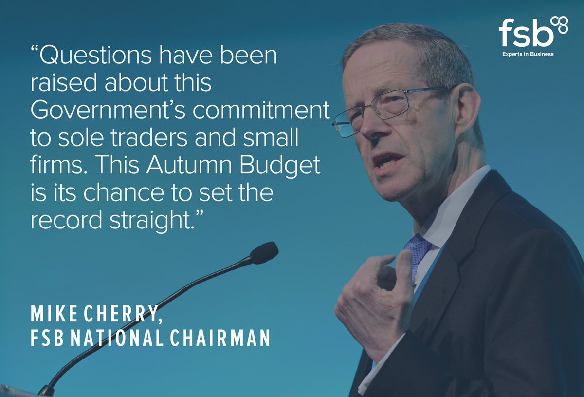 "This Budget is a make or break moment for the Chancellor" -  <a href="/MikeCherryFSB/">Mike Cherry</a>. Read more from our Chair ahead of #Budget2018: //t.co/YQnHEz8bYU
