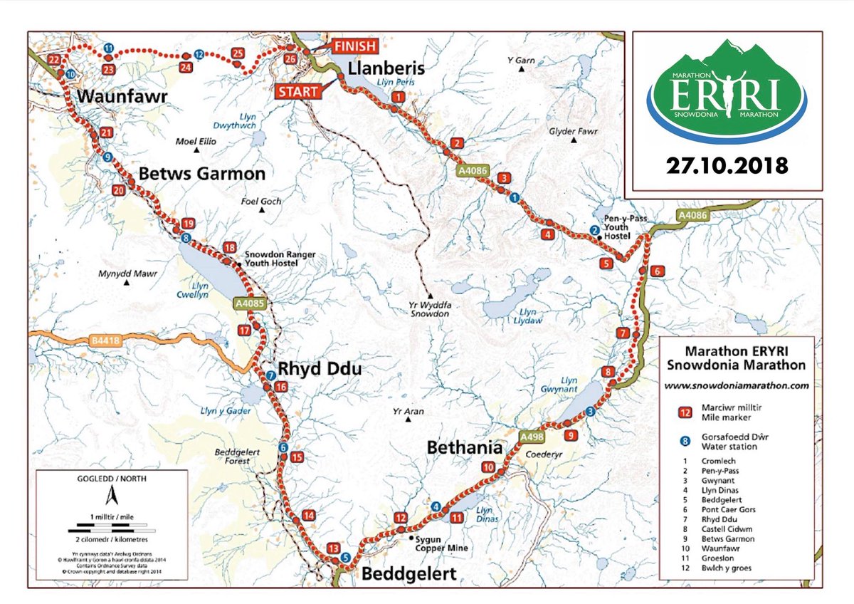 How are you all feeling? We'll be ready to go just in just over 24 hours. Here's the #SnowdoniaMarathonEryri race map so you don't get lost, oh and a reminder of our 12 lovely feed stations too! You can vote for your favourite at the finish line tomorrow #1DaytoGo