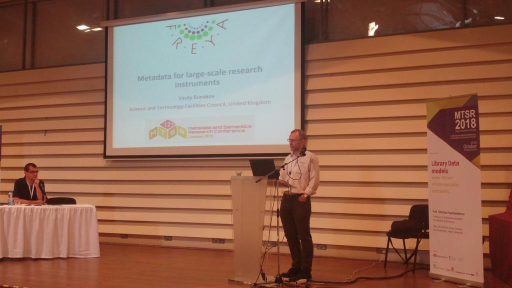 MTSR_group's tweet photo. Good morning all! First presentation of our last day: Metadata for large-scale research instruments / Vasily Bunakov.
#MTSR2018 #MTSR https://t.co/LINTcx1YzP