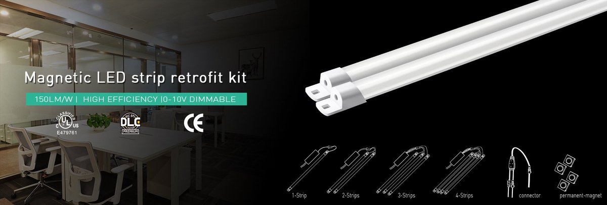 fookshineLED's tweet photo. Magnetic LED stri retrofit kit tube.

#LED   #lighting    #tube     #t8     #lightroom https://t.co/smVghV3lcH