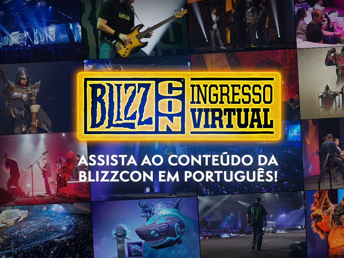 Não perca nenhum instante
com o Ingresso Virtual da BlizzCon 2018, a festa começa hoje! Prepare-se para o evento principal com várias séries de vídeos com conteúdo original da BlizzCon. 
Acessem o link blizz.ly/VT18OI