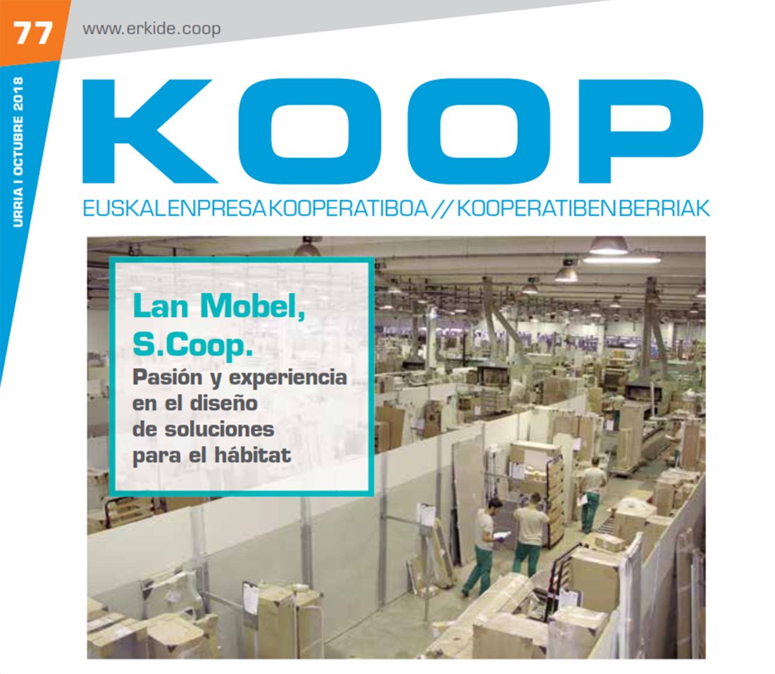 Con la frase “Pasión y experiencia en el #diseño de soluciones para el #hábitat”, la revista Koop nos pone en portada.