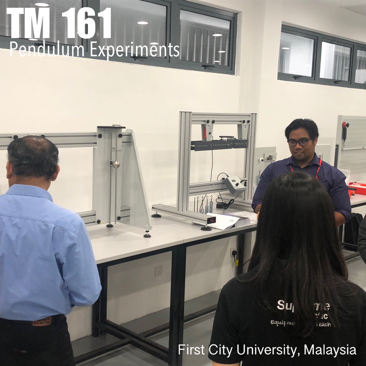 TecQuipment's tweet photo. Pictures featuring new equipment being installed at First City University from TecQuipment's Agent in Malaysia. #shareyourinstall #educationaltechnology #engineering #structures https://t.co/6J0U5x44xC