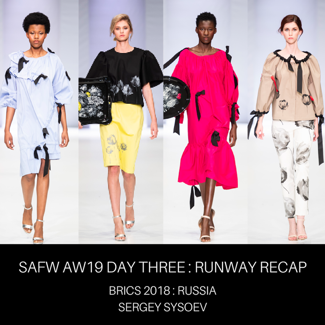 safashionweek's tweet photo. #SAFW #AW19 DAY 3: #RunwayRecap BRICS DESIGNER COLLECTIONS: @sergeysysoev #BRICS2018 #BRICSFashionForum #FashionWeek #SAFashion @SandtonCity @bricsfashionforum2018 #RussiaFashion https://t.co/r9pgu43y12