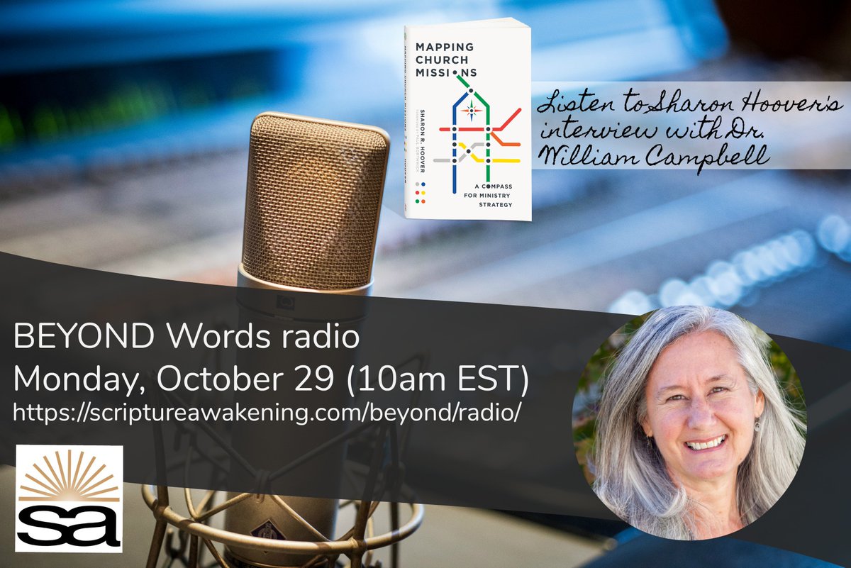 SharonRHoover's tweet photo. Latest interview with Dr. William Campbell on Beyond Words Radio is scheduled to air on October 29th at 10:00am EST on https://t.co/q6qE6U4l3H (and on the podcast following broadcast)
@B90BNEXTBEYOND @ivpress
#MappingChurchMissions https://t.co/fbwaP6Gg4T https://t.co/5BWkIVzHgw