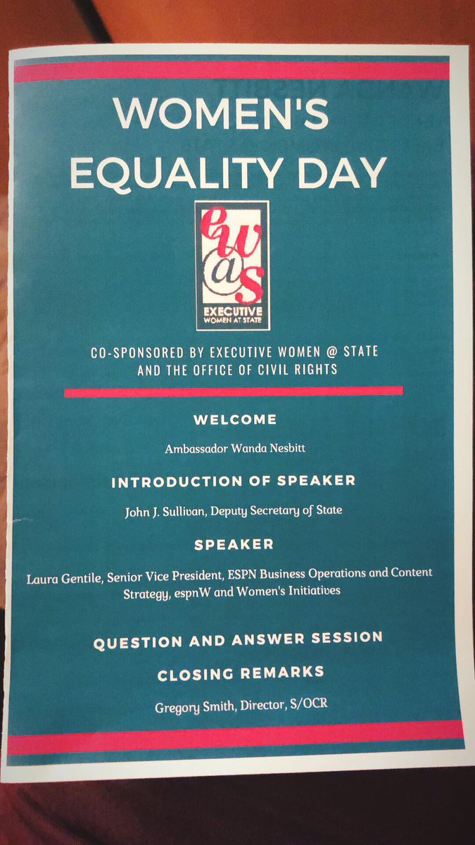 SportsEmpower's tweet image. Visiting @statedept for Executive Women @ State event with guest speaker @LauraCGentile of @espnW! 💪🏽🎥💥 #GSMP2018 #sportsdiplomacy