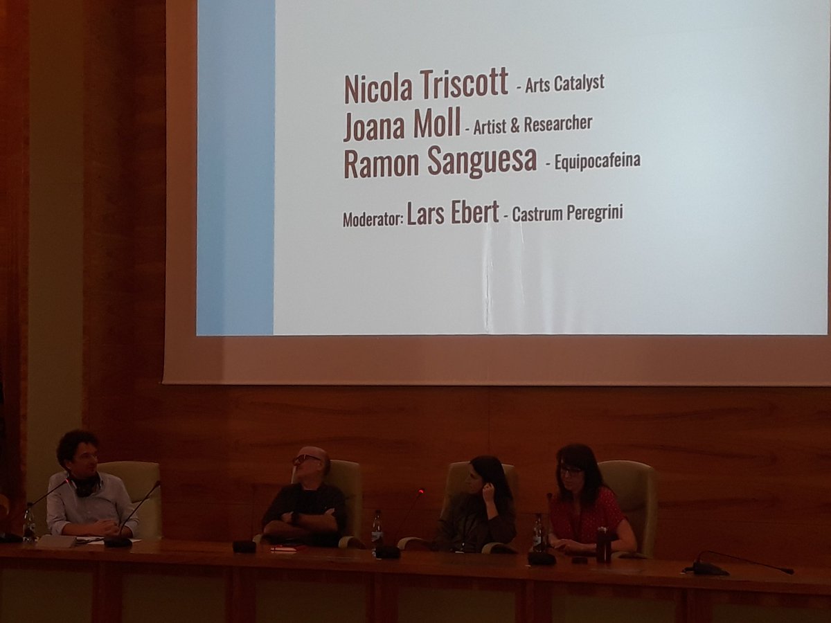 jordibalta's tweet photo. "The Internet has designed easy solutions that pretend to erase the friction of contemporary world, while hiding complex systems and the working of global capital" @joana_moll & @ramonsang #BTOTimisoara #ctrlshiftHUMAN https://t.co/6wKGsHJUxU