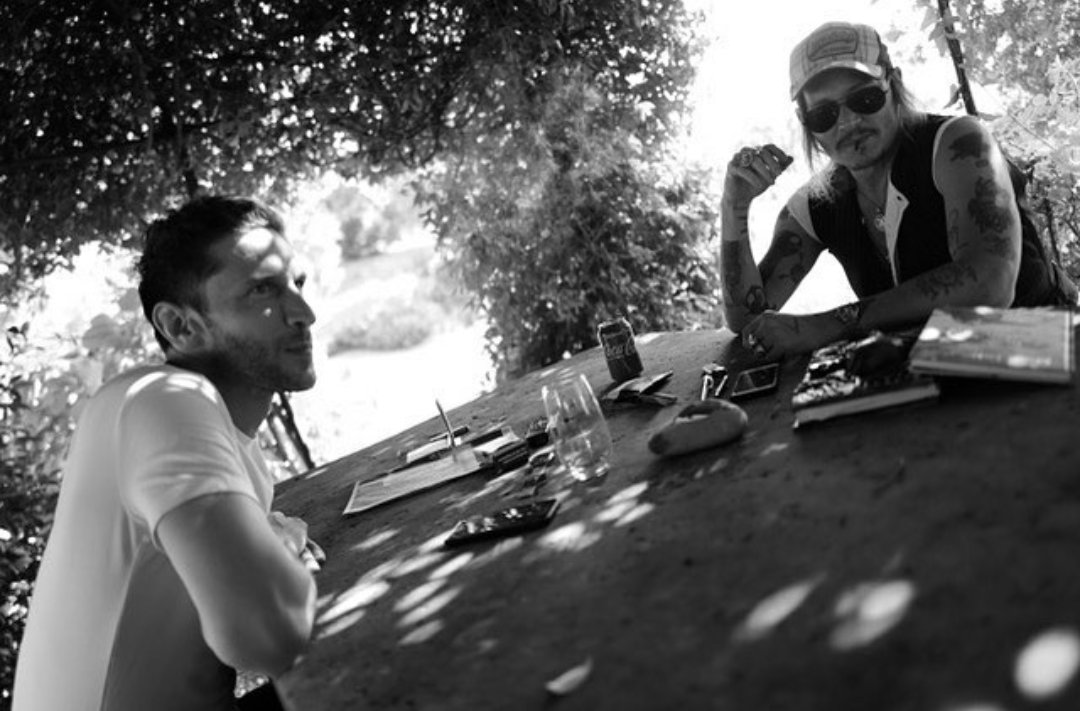 maddepphead's tweet photo. "When Johnny met Johnny; his place, my questions for @BritishGQ
📸 by @GregWInsight" (jonathangq IG)
#JohnnyDepp https://t.co/WaCPtdZCW4