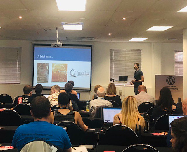 Warrick Kerns from <a href="/Insaka_eComm/">Insaka</a> eCommerce Community in action at day 2 of <a href="/wordcampjoburg/">WordCampJoburg</a> 2018. #WCJHB #Learning #ItsAllAboutOnline