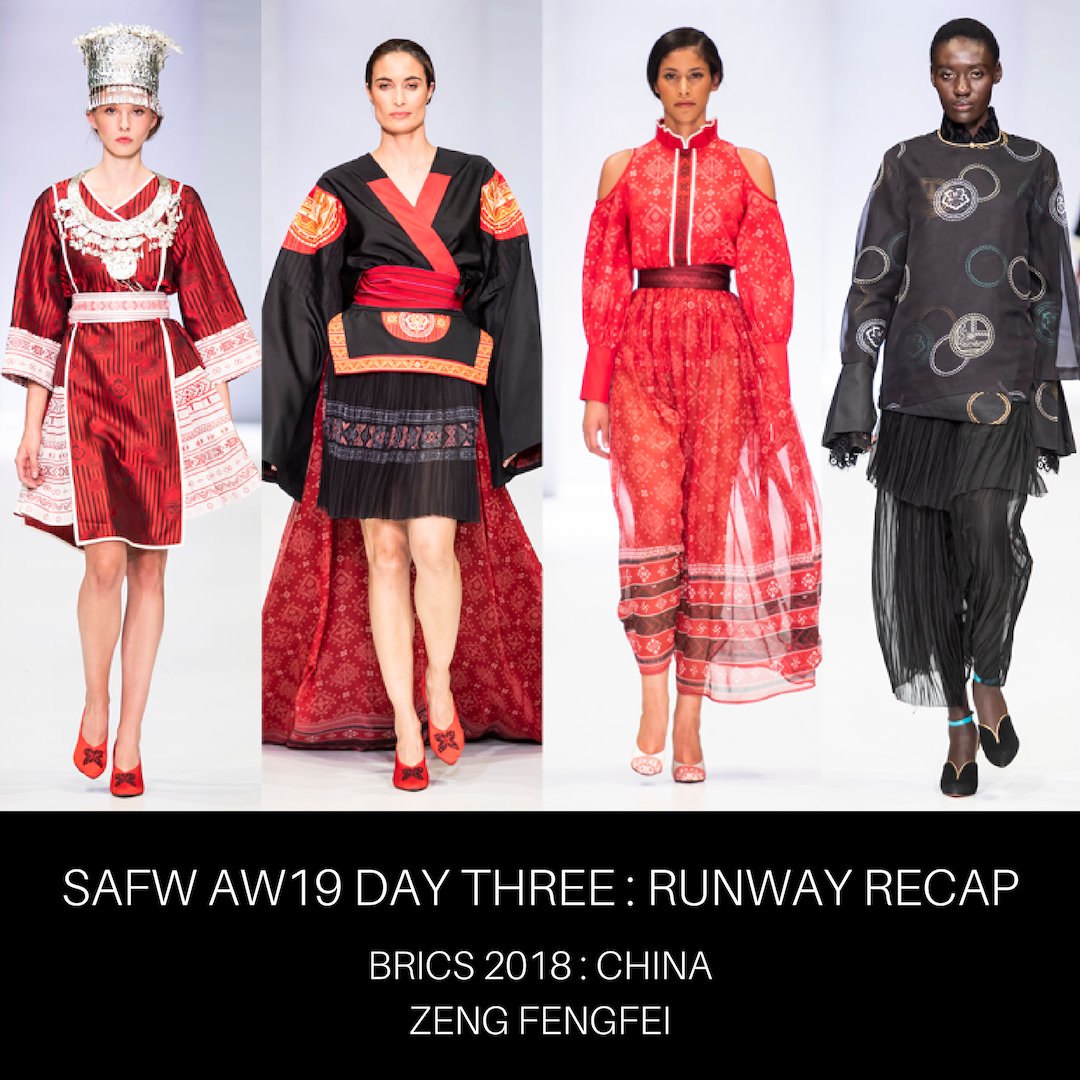safashionweek's tweet photo. #SAFW #AW19 DAY 3: #RunwayRecap BRICS DESIGNER COLLECTIONS: Zeng Fengfei #BRICS2018 #BRICSFashionForum #FashionWeek #SAFashion @SandtonCity #ChinaFashion https://t.co/7mwynETVZl