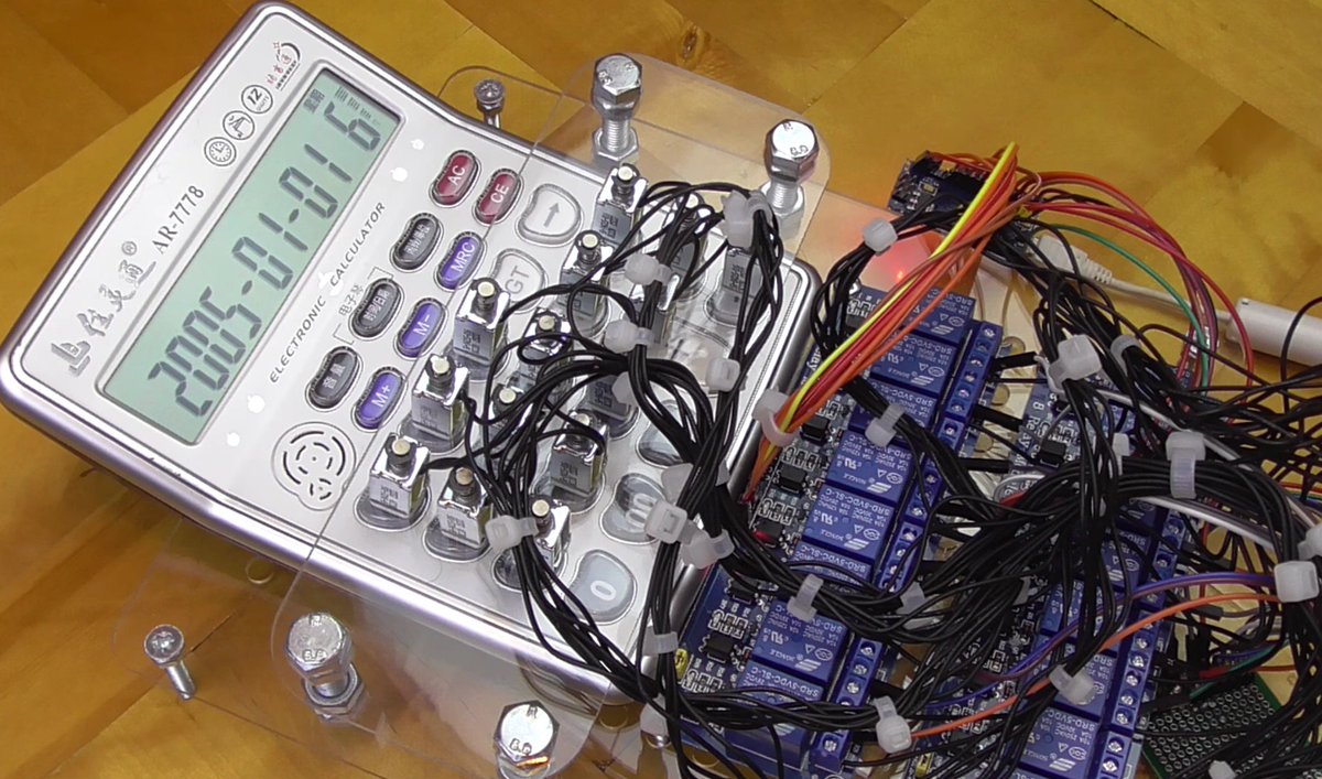 Listen to the Super Mario, MacGyver, Pirates of the Caribbean, and other theme songs played on a calculator with Arduino! bit.ly/2z1hkfp