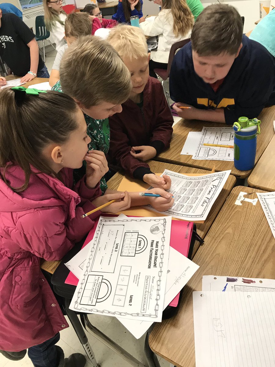 KMitchell5th's tweet photo. Could you escape the Prime &amp; Composite Escape Room? 🕵️‍♂️ #Rigor #Escape #TESteaches #TCPSteaches @TazewellElem1 #ThinkTogether 🎃 https://t.co/5u2Y936Sj5