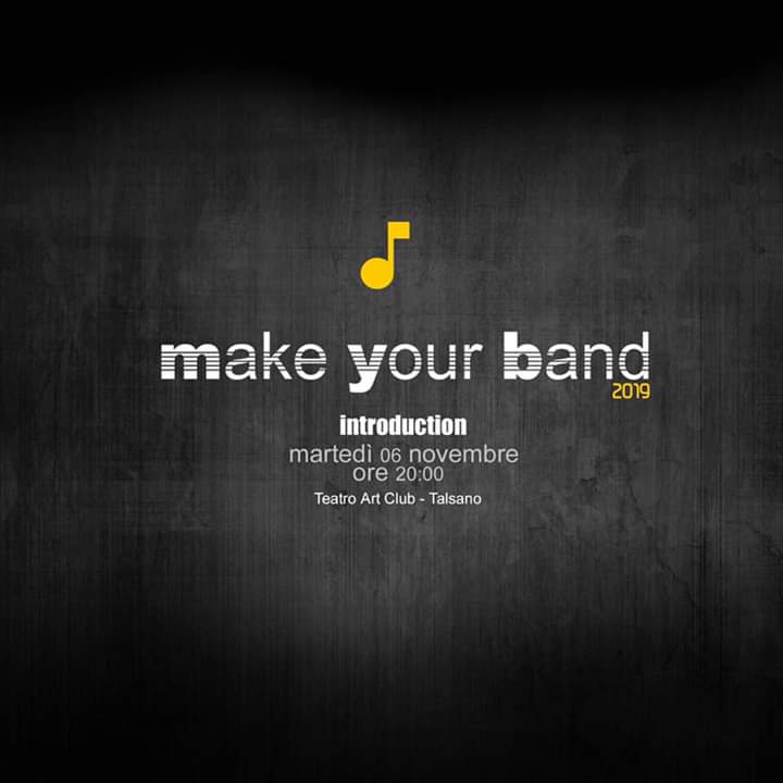 Tarregaacademy's tweet photo. È già tempo di... Make Your Band 2019 !!! 🎶

🔜 Martedì 6 novembre alle 20 presso il "GM Open Theatre" presenteremo il progetto per il 2019. https://t.co/PxXwpjl033