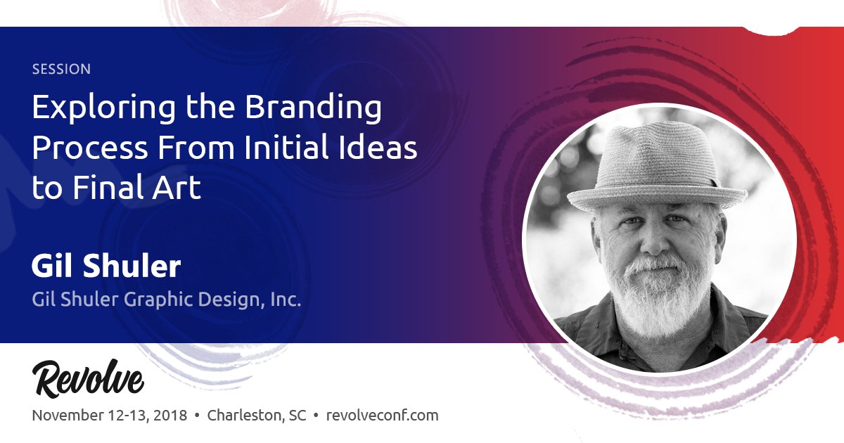 revolveconf's tweet photo. Exploring the Branding Process From Initial Ideas to Final Art - a session w/ brand man Gil Shuler (@gilshulerdesign ) next month at #RevolveConf - https://t.co/LyYsghqQ7I . . . ( #chs #design #ux #chstech #chsdesign #charleston #chsevents) https://t.co/JX9sKAuwN3