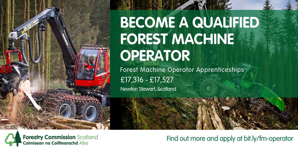 Want to learn and develop the skills to become a qualified Forest Machine Operator? If you are passionate about the outdoors, this is an excellent opportunity to progress in Scotland’s forest industries. Apply at: bit.ly/fm-operator