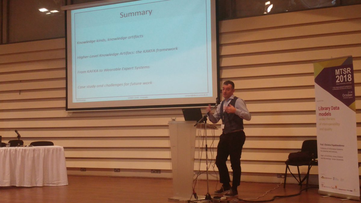MTSR_group's tweet photo. Knowledge Artifacts for the Health: the PERCIVAL Project / Fabio Sartori, Riccardo Melen, Matteo Lombardi and Davide Maggiotto.

#MTSR2018 #MTSR https://t.co/Y6dhctZOST