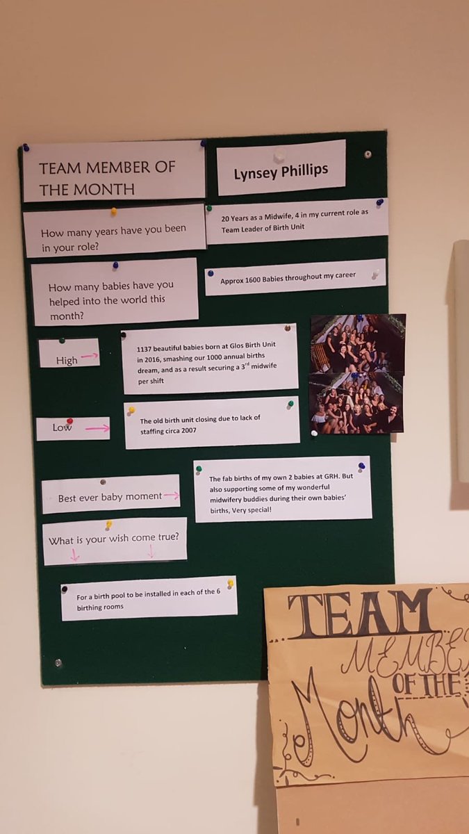 Shout out to Gloucester Birth Unit @gloshospitals whose ‘Team Member of the Month’ initiative continues to demonstrate their commitment to valuing staff and positive work culture (it feels good too😊) #BirthUnit #CompassionateTeam #LoveMyJob @glosbetterbirth