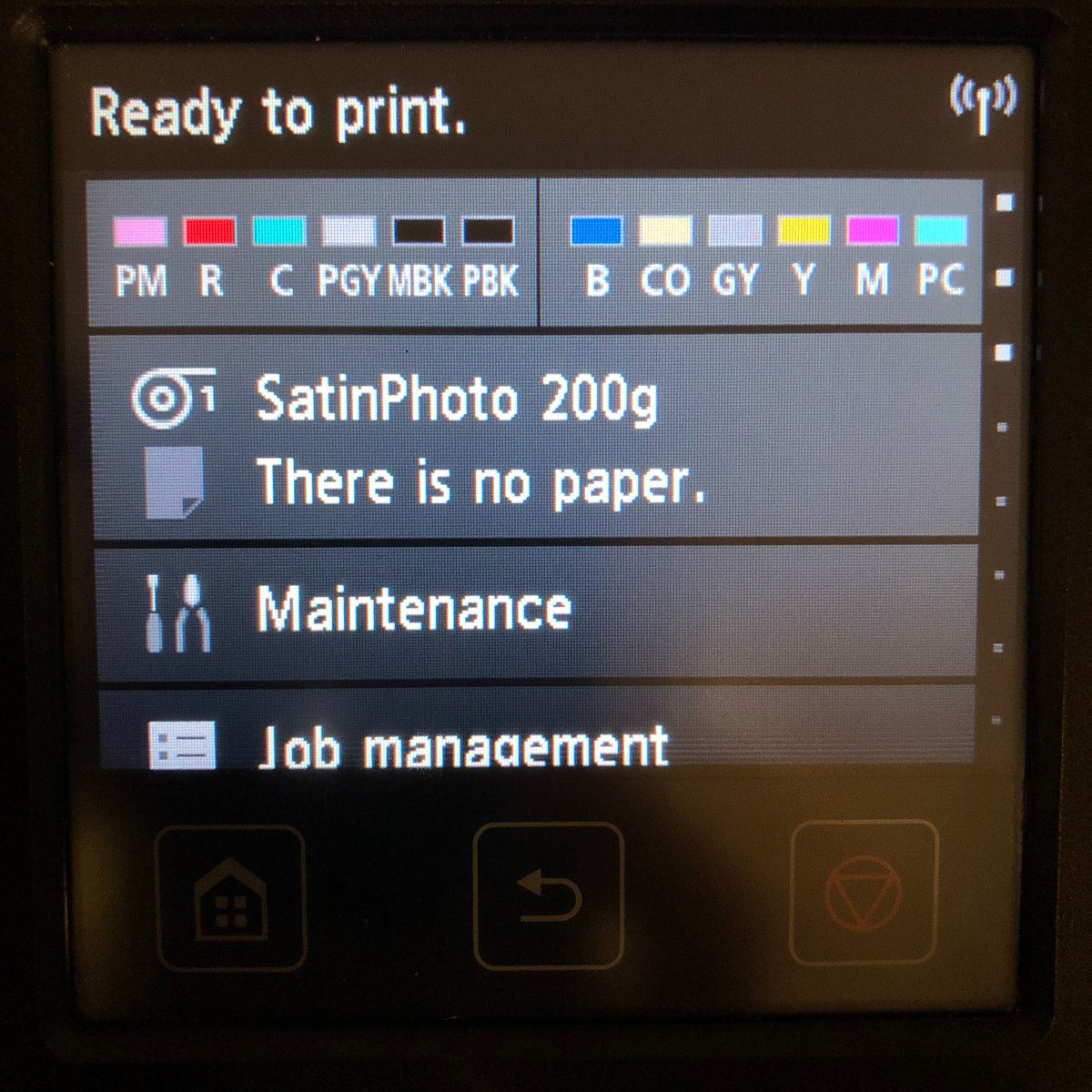 MyLFP's tweet photo. Canon printers may experience printhead misalignment resulting in fine lines or misplaced colour on the print.

The remedy couldn’t be easier!

Follow the steps below via the touch screen on the printer:
– Maintenance
– Print Head Alignment
– Auto standard or fine
– Confirm Yes https://t.co/qVIIQoKuXq