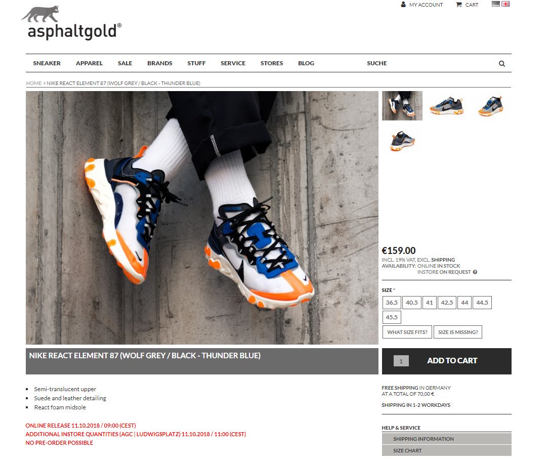 nike react element 87 asphaltgold