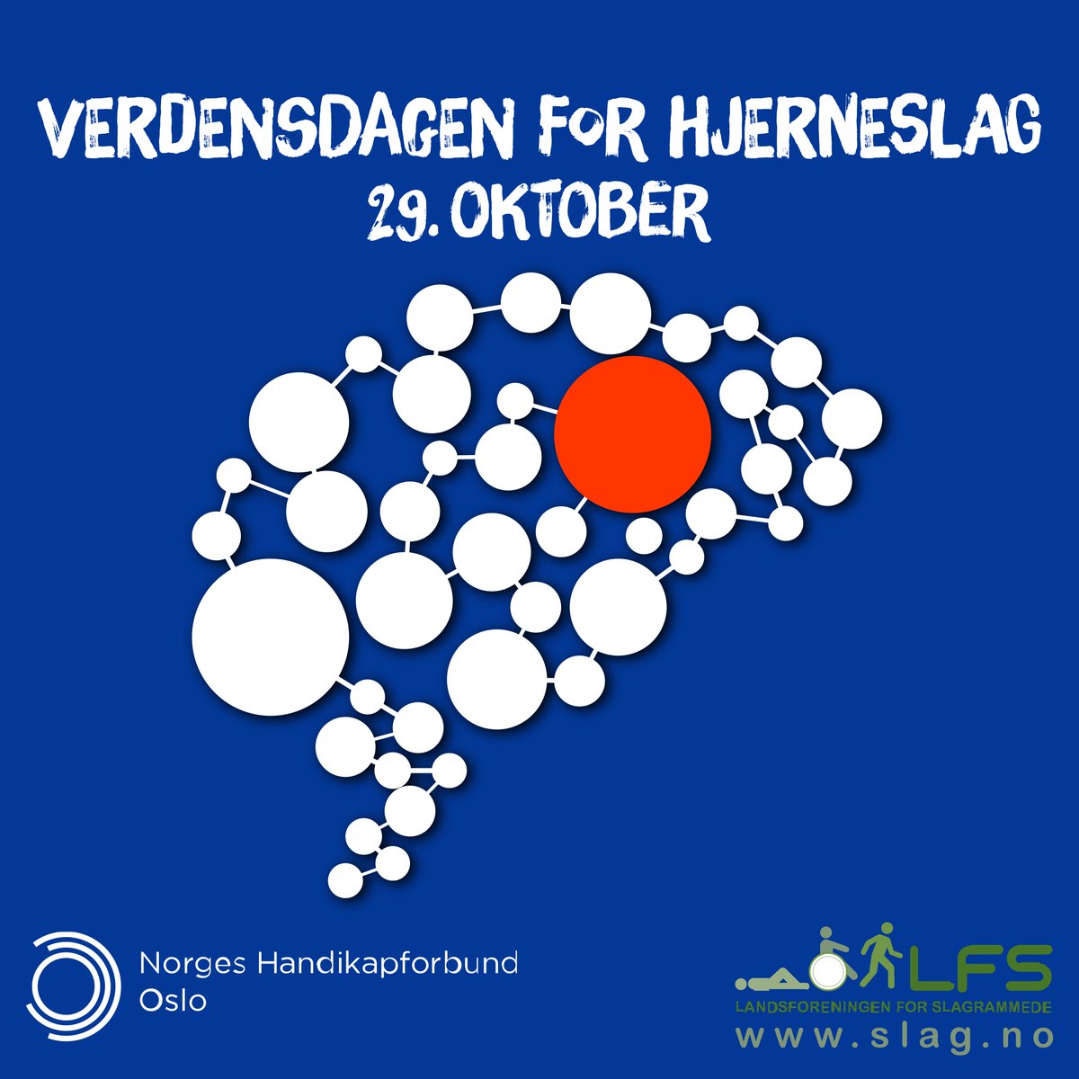 Handikapforbund's tweet photo. Landsforeningen For Slagrammede tilbyr en gratis app for nedlastning – SlagAppen – en nødtjeneste som kan redde liv når slag inntreffer.
 29. okt er verdensdagen for hjerneslag, Vil du støtte slagrammede og deres pårørende? Meld deg inn i LFS, besøk https://t.co/am2eKFLU8J https://t.co/kY0Oi8xYGy