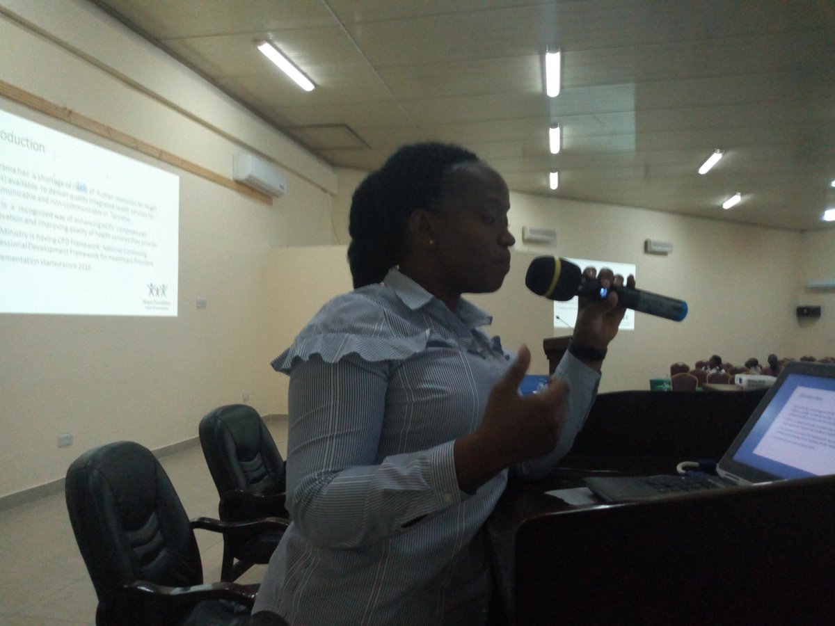 association_mat's tweet photo. BMF presenting on why doctors need Continuing Professional Development (CPD). A standardised CPD plan is in the making and it's expected to enhance doctors' practice. MAT is a key partner in this project. @MkapaFoundation #MATConferenceDodoma https://t.co/eNQFN8Hktq