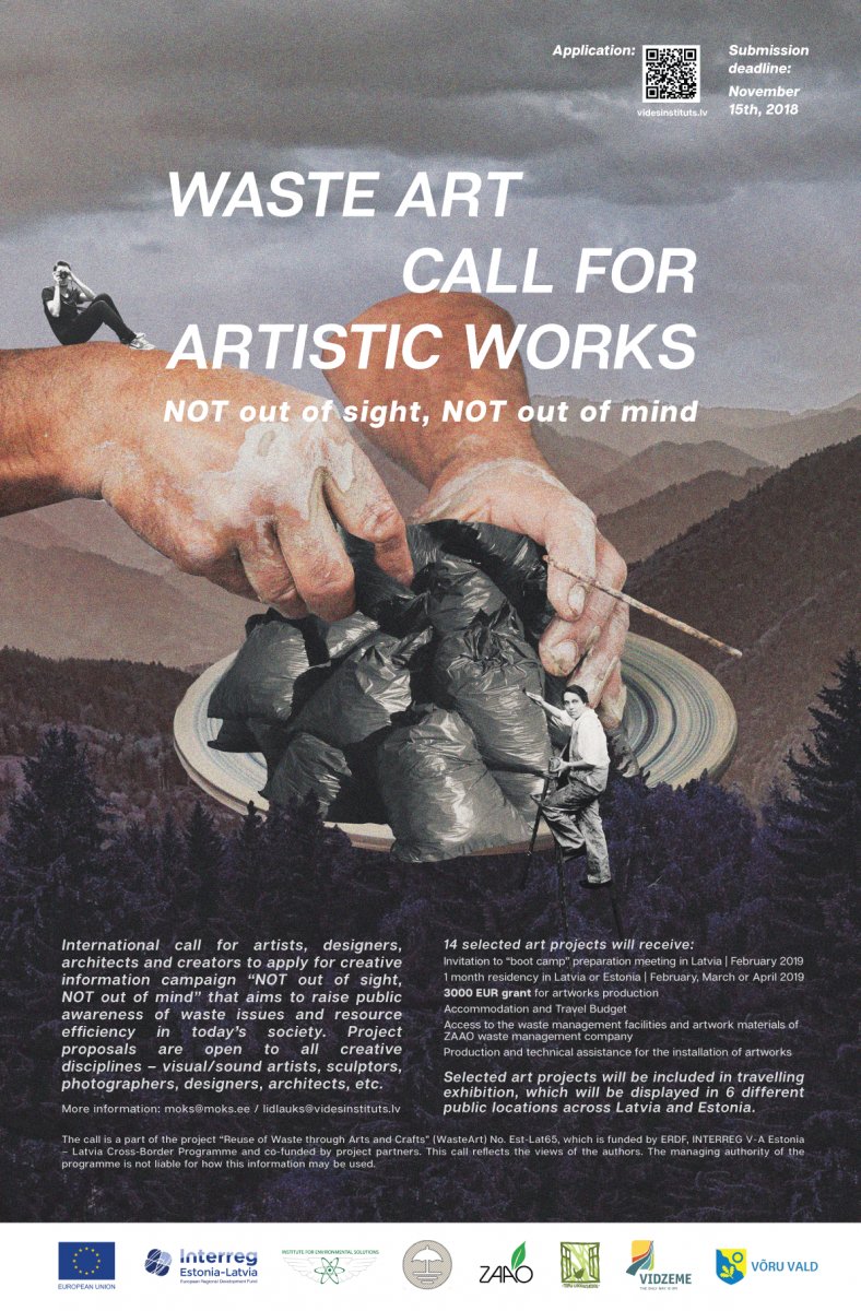 Izsludināts mākslas projektu konkursu "NOT out of sight, NOT out of mind" Līdz 15. novembrim radošie prāti aicināti pieteikt projektus dažādās disciplīnās – 
Vairāk - zaao.lv/lv/zinas/starp…