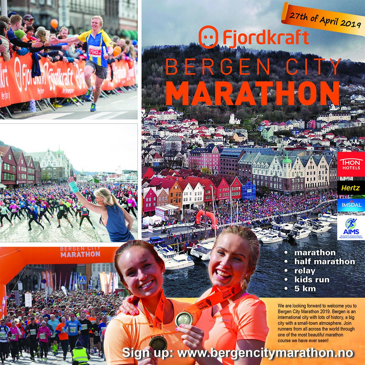 Tag all your friends who you would like to invite to Bergen. Last year we had participants from over 60 different nations. Welcome to Fjordkraft Bergen City Marathon 27th of April 2019. #BergenCityMarathon #Bergen #Running #Marathon