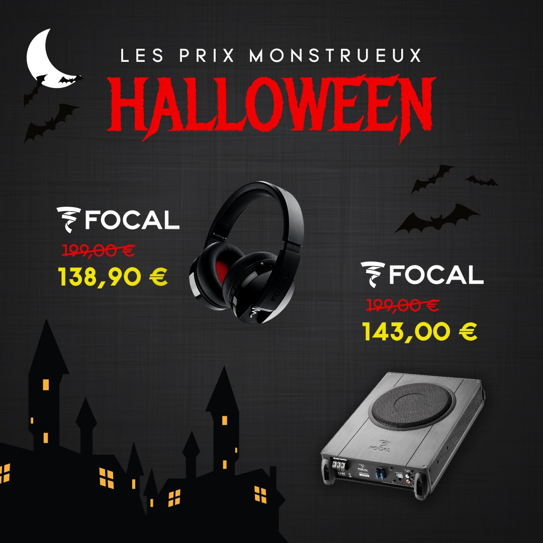 AcidAudioFr's tweet photo. 👻 ALERTE #PROMOS 📣
Pour #Halloween, profitez de nos prix monstrueux sur certains produits de la gamme #Focal 🕷
Faites-vous plaisir ! Rendez-vous vite sur :
👉🏼 https://t.co/HjKObEmucO https://t.co/Q81kEUtFMt